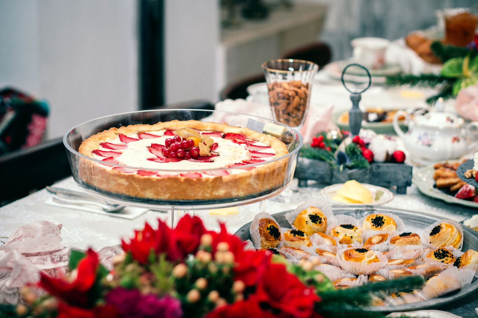 Elegant catered food